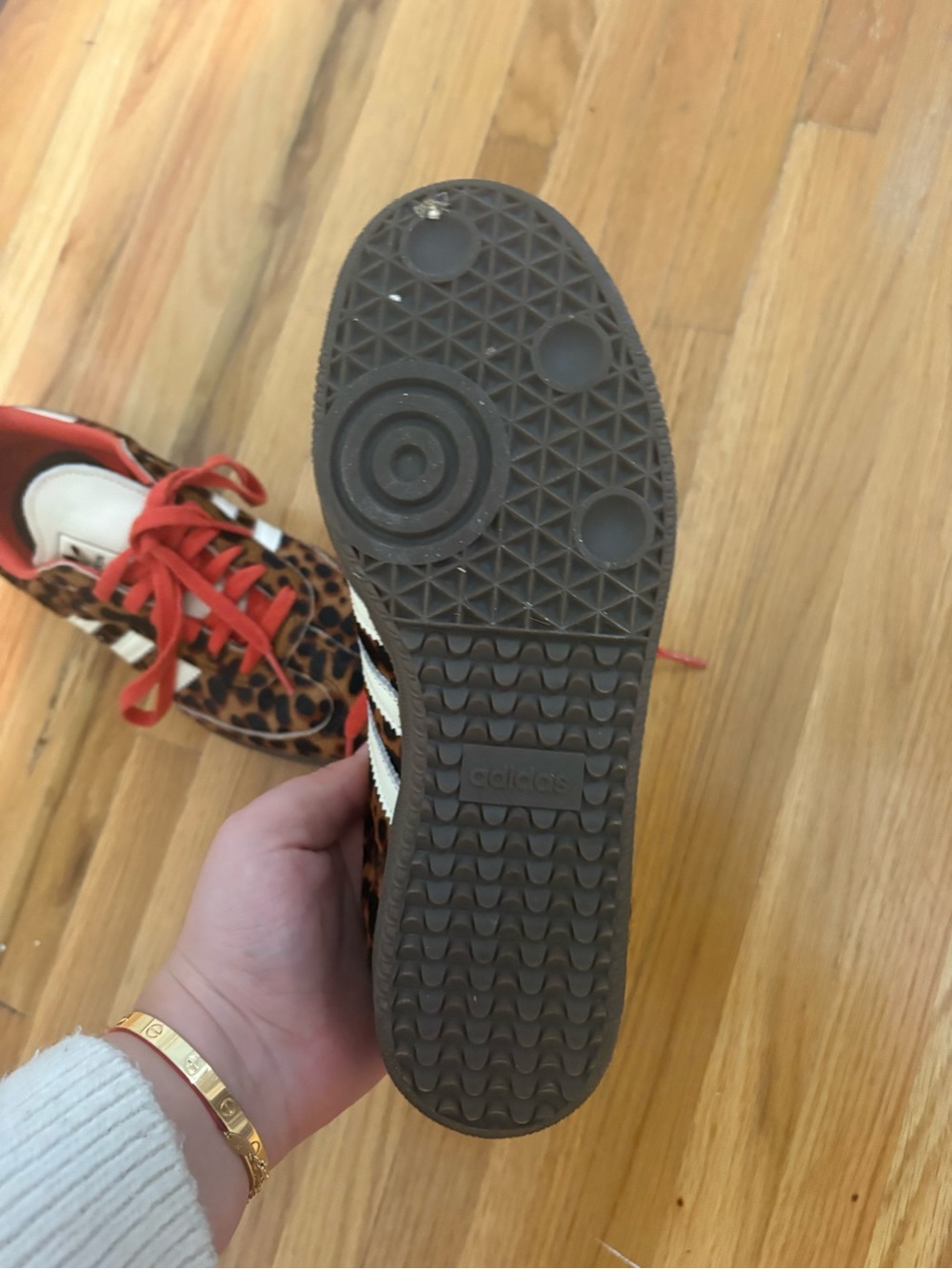 Adidas Leopard Print Sneakers with Red / orange Accents - Picture 3 of 4